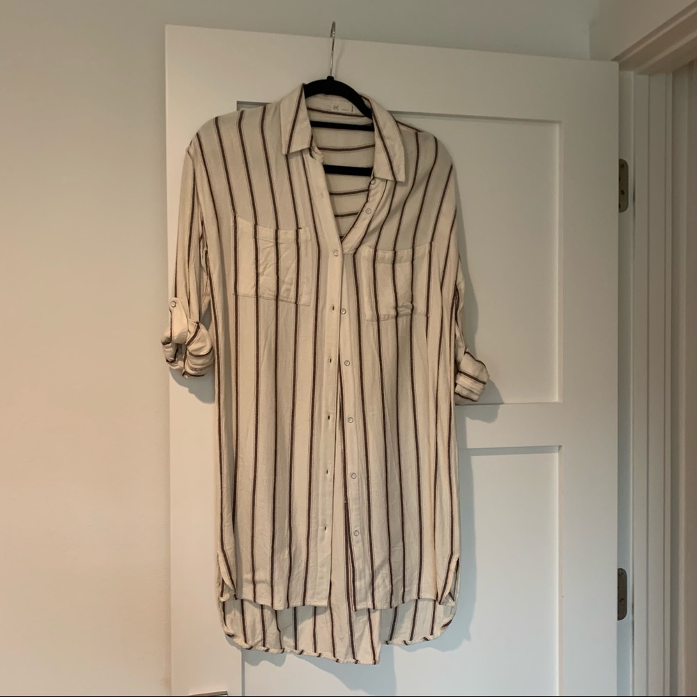 Striped Button Up Dress